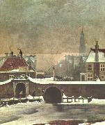 Wouter Johannes van Troostwijk The Raampoortje Gate at Amsterdam Norge oil painting reproduction